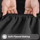 LURKA Rectangle PU Leather Table Cover/Tablecloth with Elastic Fitted Edge  Waterproof, Oil-Proof, Scratch-Resistant, Wipeable Protector for Dining, Kitchen, Outdoor Picnic, Party (Black, 4FT) (48" x 30" (Rectangular))