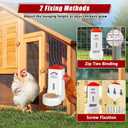 2Pack Oyster Shell and Grit Feeder Combo, PVC Chicken Feeder with Viewing Window/Lid, Hanging Gravity Chicken Grit Feeder, Coop Accessories for Healthier Hens and Eggs