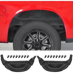 Upgraded Wheel Well Liner Compatible with 2019-2024 Chevrolet Silverado 1500 New Body Style Truck Rear Wheel Guards Mud Flaps Accessories (Excludes ZR2, LT & Custom Trail Boss)
