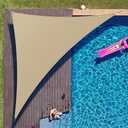 ColourTree Sun Shade Sail 18' x 18' x 25.5' Sand Beige Right Triangle Canopy Fabric Cloth Screen, Water Permeable & UV Resistant, Heavy Duty, Carport Patio Outdoor - (We Customize Size)