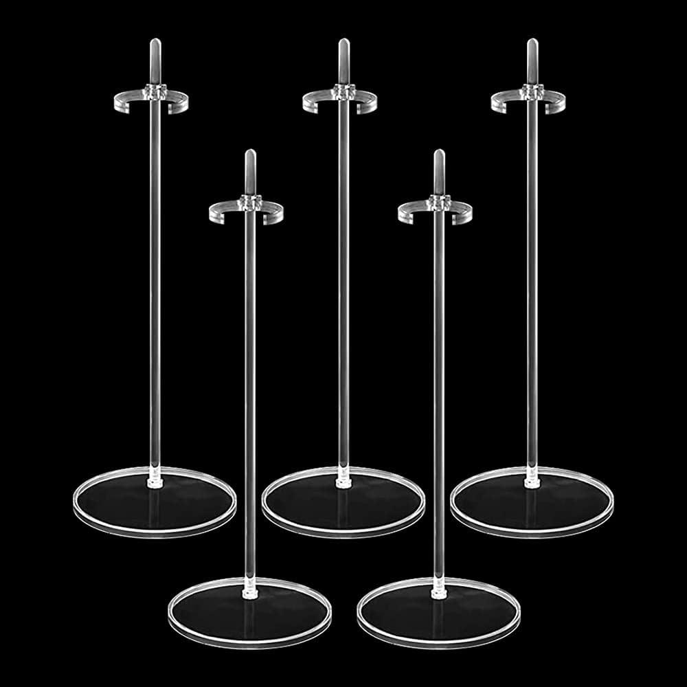 5PCS Acrylic Doll Stand Display Holder, Ideal Doll Display Stand Support with Adjustable Waist Clip for 11 to 13 Inch Tall Dolls