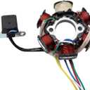 PRO BAT 6 Coil 5 Wire GY6 Stator Magneto 6 Coil Pole for GY6 125cc 150cc Chinese ATVS Quad Bikes Dune Buggy Go Kart UTV Moped Scooter Coolster Roketa Sunl Tank JCL Lance Znen Jonway