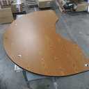 Flash Furniture 48''W x 72''L Kidney Grey Thermal Laminate Activity Table - Standard Height Adjustable Legs