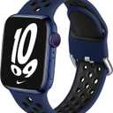 Sport Band Compatible with Apple Watch 42mm 44mm 45mm 46mm 49mm 38mm 40mm 41mm Women Men, Breathable Soft Silicone Replacement Strap For iWatch SE3/2/1 Series 11 10 9 8 7 6 5 4 3 Ultra 3/2/1