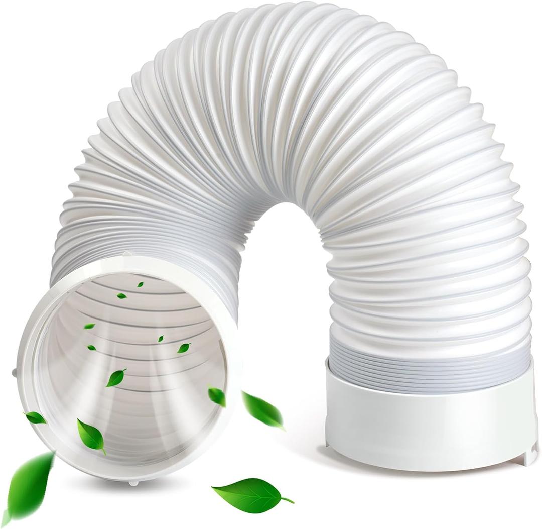 TL1854 5" Diameter Portable Air Conditioner Exhaust Hose Kit Compatible with Delonghi PACA140E PACC100EL PACC100 PACA110 PACCT90, 44" length Exhaust Outlet Hose Tube Include TL2667 Hose Connection
