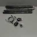 Curtain Rods for Windows 16 to 48 Inches, Curtain Rod Max Adjustable Length of 60 IN, 1" Diameter Drapery Rods Round Finials, Black, Pack of 1