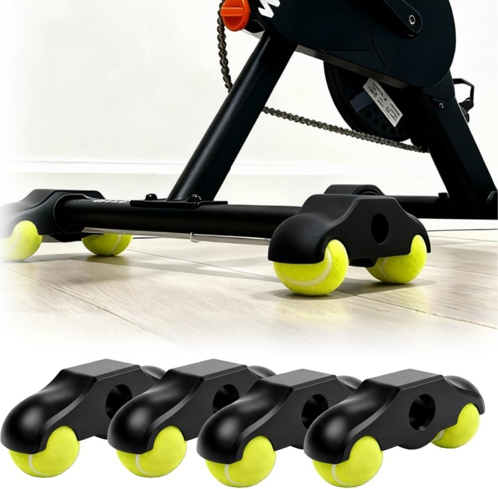 4 Pack Tennis Ball Feets for Wahoo KICKR CORE 2 (2025 Model) with 8 Pack Tennis Balls, for Indoor Bike Cycling Smart Trainers to Make Your Riding More Comfortable