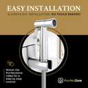 Purrfectzone Bidet Sprayer for Toilet, Handheld Sprayer Kit, Cloth Diaper Sprayer Set - Easy to Install - Stainless Steel