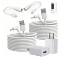 2-Pack Power Adapter Charger Cable Compatible with Ring Stick Up Cam Battery/Plug-in 3rd Gen/2nd Gen & Ring Pan Tilt Stick Up Camera, Indoor/Outdoor Weatherproof Power Cord (4m/13.1ft) White
