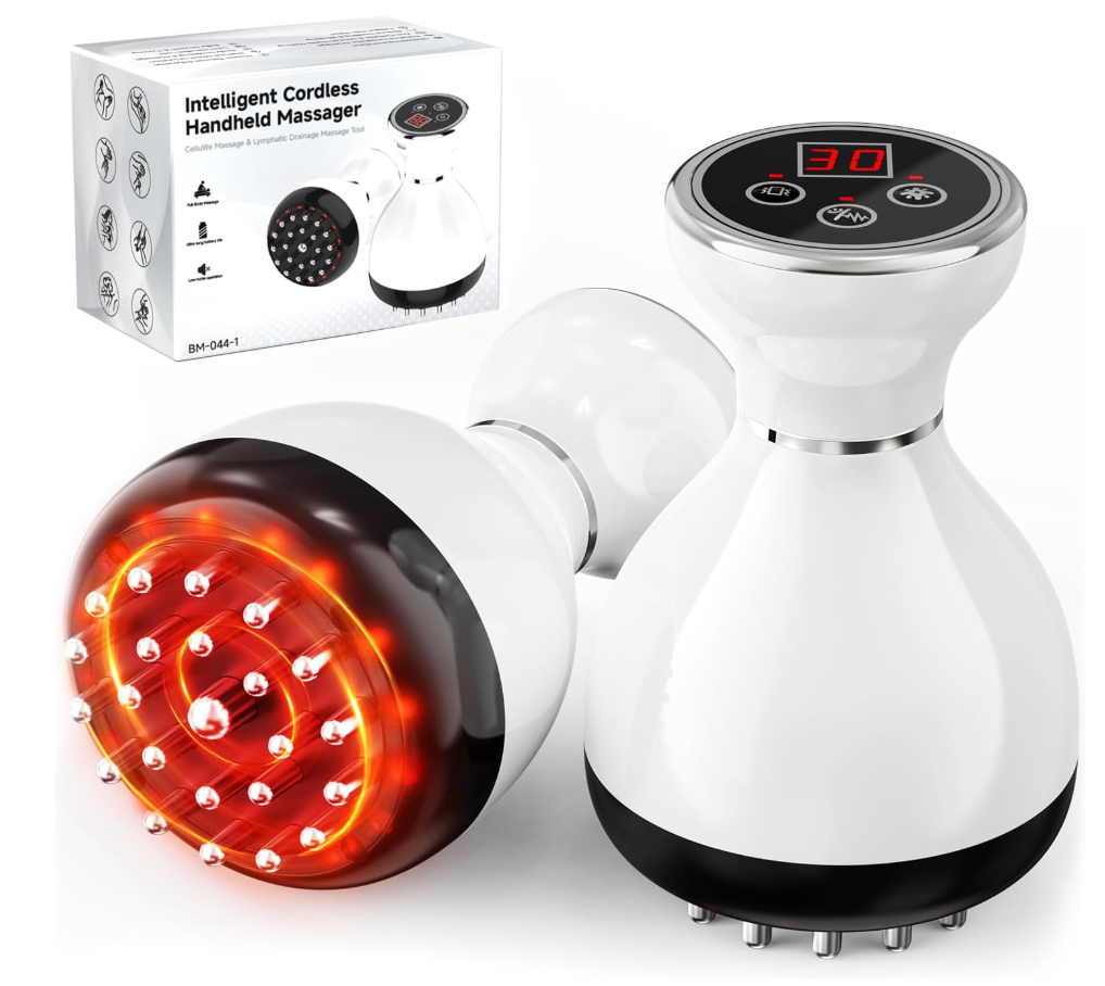 Lymphatic Drainage Massager & Anti Cellulite Massage Tool,New Smart Cupping Massager,Helps Reduce Stretch Marks & Cellulite,for Belly, Arms & Legs,Body Sculpting Machine with Heat & Vibration