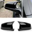 Horn caps M style Black side wing mirror Cap Cover for BMW 5 6 7 series F01 F02 F03 F04 F06 F07 F11 F12 F13 (Bright Black)