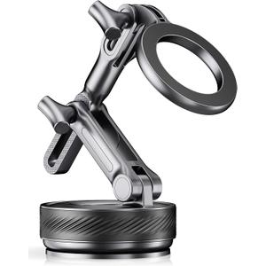 InwodiTeki Magnetic Phone Holders for Your Car, Upgraded 360 Vacuum Car Phone Holder, 108+LBS Strongest Suction & 3000gf Magnetic, Car Phone Mount for 17 Pro Max 16 15 14 13 12/ Android Phones (Black)