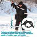 4 Pcs Rubber Guard Strap 11 Inch Ice Auger Blade Protectors High Elastic Auger Cover Strap for Power and Hand Ice Augers Ice Auger Accessories Winter Ice Fishing Accessories