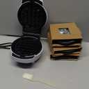 Baker's Friend 4 in 1 Mini Waffle Maker with Removable Plates, Set Includes Mini Pancake, Donut, Heart Shape Waffle Makers, Compact Size, Recipe Included, Blue