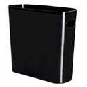 Youngever 1.5 Gallon Slim Can, Plastic Garbage Container Bin, Small Bin with Handles for Home Office, Living Room, Study Room, Kitchen, Bathroom (1 Pack Black)