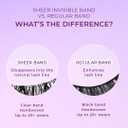 Lilly Lashes Sheer Band, False Eyelashes with Invisible Band Lashes, Half Lashes Natural Look, Half Lash Cateye Style, Reusable Eyelashes 20x, Lash Glue not Included, 13.5mm (Enticing)