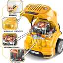 SpringFlower Toys Gifts for 3 4 5 6 7 8 Years Old Boys, Large Truck Engine, Mechanic Repair Set for Kids, Big Truck Builder Kit, Take Apart Motor Vehicle Play Car Service Station, for Kids