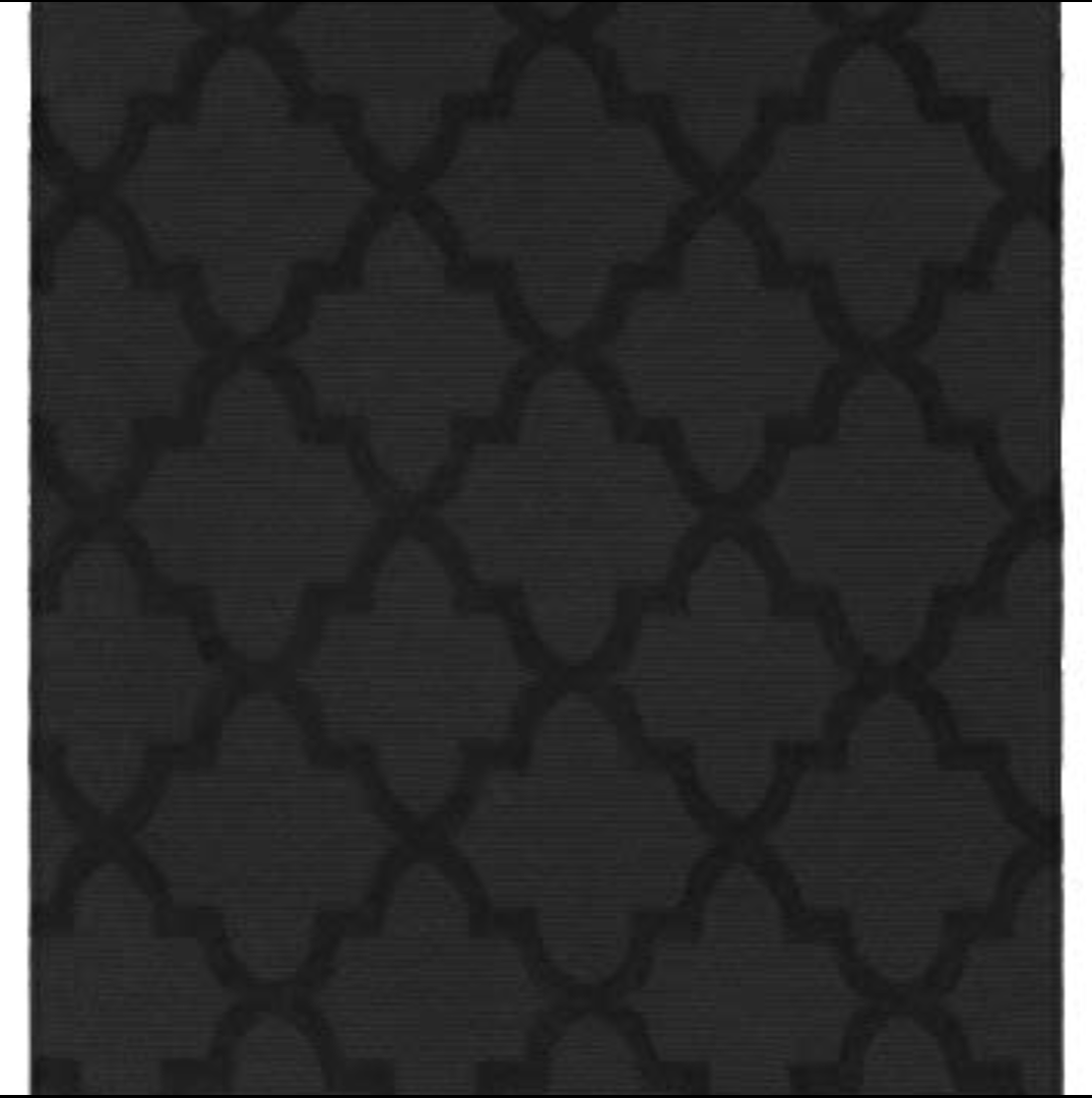 Garland Rug Quatro Black 9 Ft. X 12 Ft. Cut-Loop Trellis Area Rug –Soft, Comfortable, Stylish & Budget-Friendly Rug in a Beautiful Solid Black