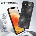 for iPhone 12 Case, Cute Floral Flower Pattern Print Design Soft TPU Full Camera Lens Anti-Drop Anti-Scratch Shockproof Protective Slim Phone Cover for Women Girls - Colorful