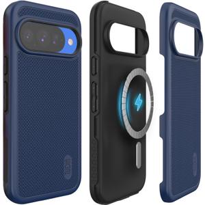 TUDIA MergeGrip [Compatible with Magsafe & Pixelsnap] Cases for Google Pixel 10 / Pixel 10 Pro Case 2025 [Military Grade Drop Tested] Dual Layer Slim Shockproof Heavy Duty Protection - Indigo Blue