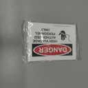 ComplianceSigns.com DANGER High Voltage Authorized Personnel Only OSHA Safety Label Decal, 5x3.5 in. Vinyl 4-Pack for Restricted Access Electrical