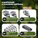 11 Pieces Golf Clubs Set for Men - Complete Mens Golf Clubs Full Set Right/Left Handed Includes Stand Bag with Rain Hood, 1# Drive, 3# Wood, 5# Hybrid, 6# 7# 8# 9# PW# Irons and Putter