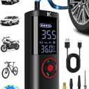 Tire Inflator Portable Air Compressor for Car 150 PSI Digital Cordless Air Compressor Pump with Pressure Gauge Cordless Auto Shutoff LED Light for Car Bicycle Motorcycle and Ball