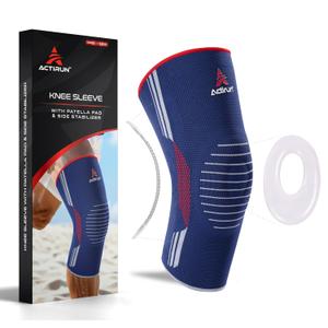 Patella Knee Sleeve with Side Stabilizers  Kneecap Support with Gel Pads  Compression Knee Brace for Men & Women (X-Large)