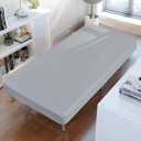 Cot Sheets 30" x 80", Cot Size Sheet Fitted with Narrow Twin/Camp Rvs Bunk/Guest Beds/Camping/Travel Trailers/Spilt Queen Bed, Super Soft Breathable Microfiber Cover, Bottom Sheet, Gray