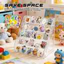 Sticker Display Stand for Vendors, 5 Tiers 25 Pockets Sticker Holder Display, Sticker Organizer Shelf for Craft Fairs, Vendors, Small Business Booth & Desktop