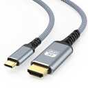 TagBreet USB C to HDMI Cable 10 ft, 4K 60Hz USB Type C to HDMI 2.0 Braided Cord, Thunderbolt 3/4/5 Compatible with iPhone 16 Pro Max, MacBook, iMac, iPad Pro, Surface, Galaxy S8 to S24