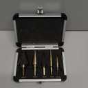Step Drill Bits, 5PCS HSS Titanium Step Drill Bit Set, 50 Sizes High Speed Steel Step Bits for Metal with Aluminum Case