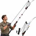 SISUPASSIE Upgraded Tree Trimmer, 26FT Heavy-Duty Pole Saw with High-Leverage Pulley Design, Extendable Tree Pruner for Yard, Garden, Patios