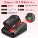 PCC692L 20V Fast Charger Compatible [for Black and Decker 20V Lithium Battery] & [for Porter-Cable 20 Volt Battery], Compatible with LBXR20 LBX4020 LBXR2020 PCC681L PCC682L PCC680L PCC699L PCC685LP