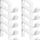 White Adjustable Curtain Rod Brackets 10 Pack Drapery Rod Bracket for Maximum 1 Inch Rod, Curtain Rod Holder, Curtain Hardware Brackets, Single Rod Bracket