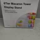 6 Tiers Round Macaron Tower Stand Plastic Transparent Cake Stand Macaron Display Rack Desserts Cupcake Holder Platter for Baby Shower, Birthday Party, Wedding, Party Decor