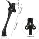 uxcell Kickdown Door Stop, One Touch Kickdown Door Stopper Holder with Non-Slip Rubber Tip and Screws, 6-Inch Metal Door Kickstand for Bottom of Door, Black