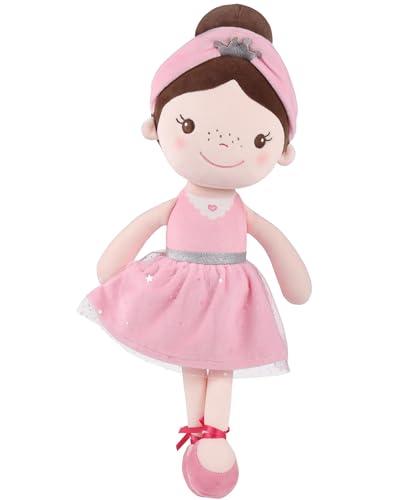 GAGAKU Soft Baby Doll Toys (16'') for Girls, My First Baby Rag Dolls for 1 Year Old Girl Birthday Gift Plush Doll Toys Machine Washable Baby Doll for Toddler Kids Infants - Ballet Girl