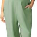 POSHDIVAH Women's Maternity Jumpsuit Pregnancy Casual Romper Spaghetti Strap Tank Top Baggy Pants with Pockets (Medium)