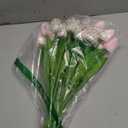 Kisflower 30Pcs Latex Tulips Real Touch Pink Artificial Flowers Fake Tulips Arrangement Bouquet for Home Office Wedding Decor (Pink)