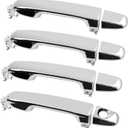 Gledewen Chrome Exterior Door Handle Set Compatible with 2012-2017 Toyota Camry, 4 PCS Front Rear Left Right Handle