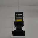 Emliviar Farmhouse Outdoor Post Light, 16" Exterior Post Lamp for Patio Porch with Seeded Glass, Black Finish, DE279P BK