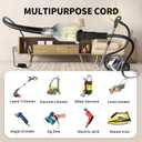 POWGRN 25 Ft 10AWG Black Outdoor Extension Cord Waterproof Heavy Duty 10 Gauge 3 Prong, Flexible Cold-Resistant Power Cord Indoor & Outside with Lighted Indicator End, 15Amp 1875W SJTW ETL Listed