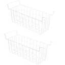 Homics Chest Freezer Baskets 20.5 Inch, Chest Freezer Organizer Bins Metal Wire Storage Baskets with Hanging Handles for Deep Freezer, Set of 2