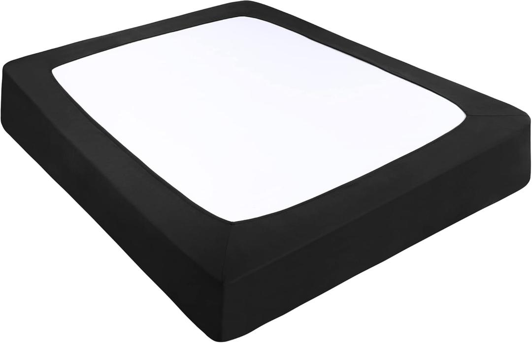Box Spring Cover, Color: Black, 74 in