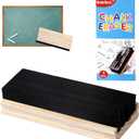 Chalkboard Eraser - Campus Style Pine Wood Blackboard Cleaner Engravable College Styled DIY Gift (1 Pcs)