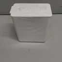 Artilife Magnetic Plastic Lint Bin with Lid for Laundry Room, 6 X 5 Inch Compact Wall Mount Lint Holder for Dryer, Small White ABS Can for Dryer Lint and Sheets