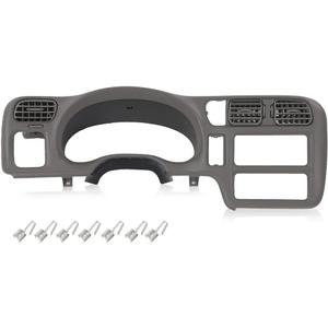 G-PLUS Dash Trim Bezel Cover Compatible with Chevy Blazer S10 GMC Jimmy S15 Sonoma 1998-2004 (Not Fit Double Din) Light Gray (Single Din, Light Gray(AMZ))