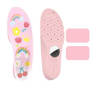 Sifemp Insoles for Airtag Hidden Holder, Tracker Devise Case for Kids, Comfortable Inserts for Shoes，Pink Rainbow (Pink, 135-150mm Kid 6.5-Kid 8)
