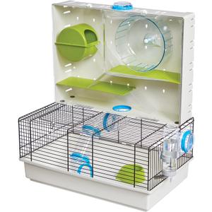 MidWest Homes for Pets Hamster Cage | Awesome Arcade Hamster Home (White) | 18.11 x 11.61 x 21.26 Inch